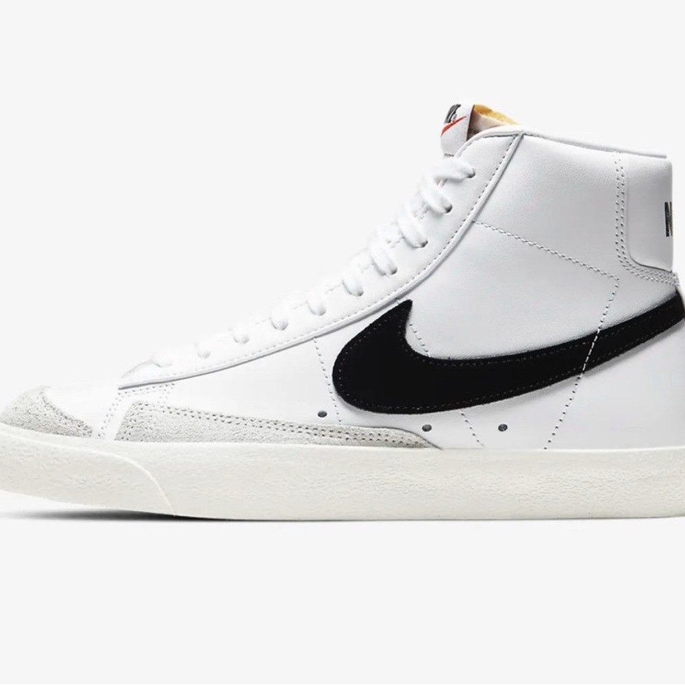 Nike White and Black High-Top Sneakers